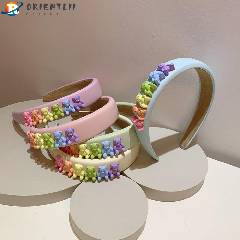 ORIENTLII Băng Đô Cài Tóc Hình Gấu Dễ Thương Cho Nữ