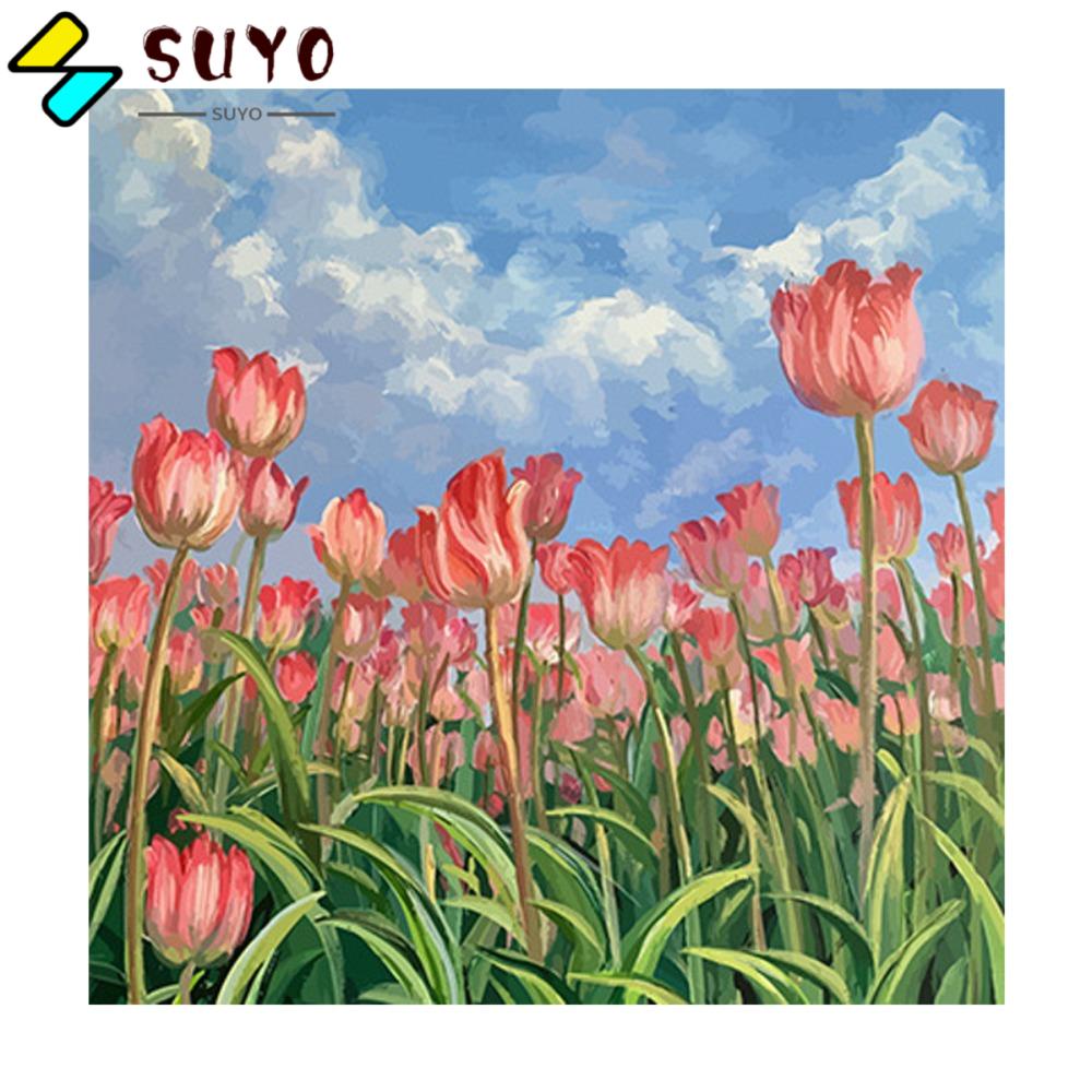 SUYO Bộ Dụng Cụ Thêu Tranh Chữ Thập 3 Sợi 23.6X23.6 inch 11CT Cho Người Mới Bắt Đầu