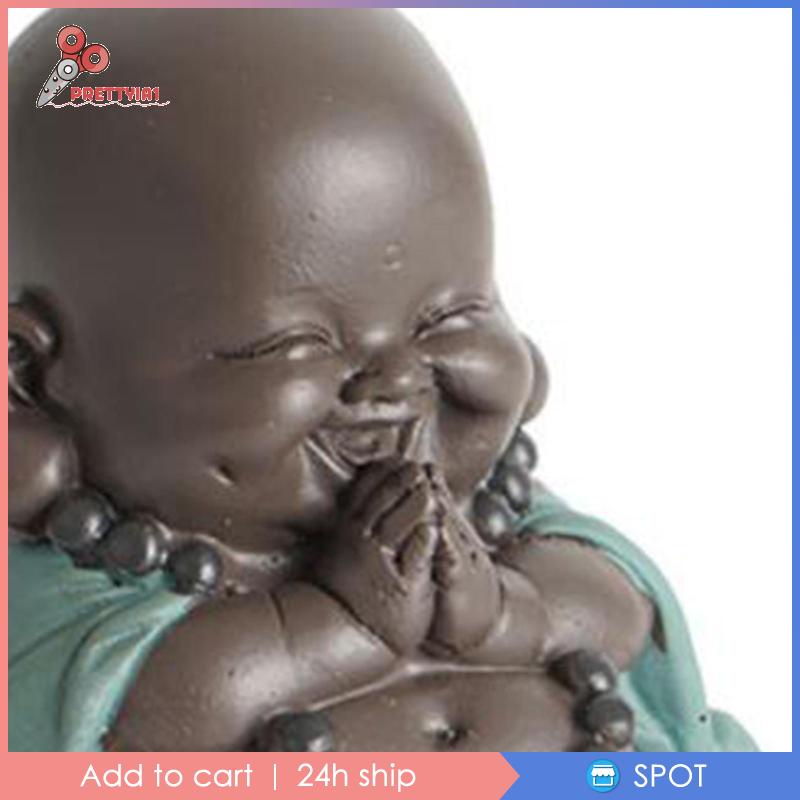 Tượng Phật Cười May Mắn Màu Nâu Đáng Yêu Trang Trí Nhà Cửa