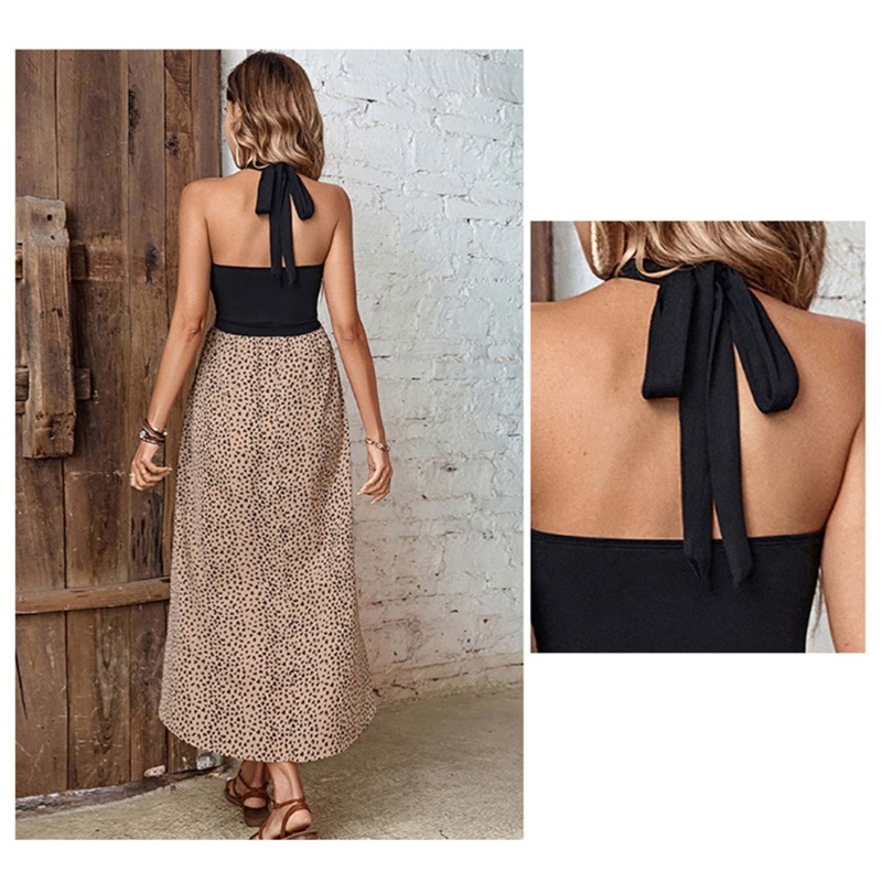 Đầm Maxi Hai Dây Dáng Dài In Họa Tiết Thời Trang Xinh Xắn Cho Nữ