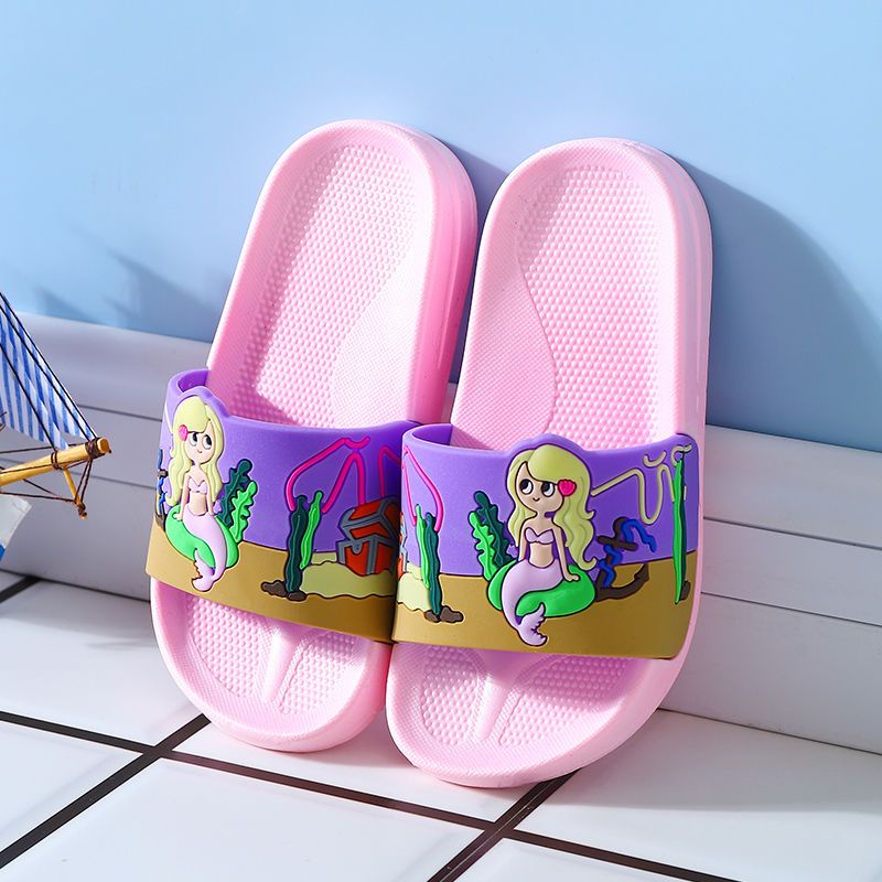 Dép Đi Trong Nhà Chống Trượt Họa Tiết Hoạt Hình Cho Bé 2-14 Tuổi