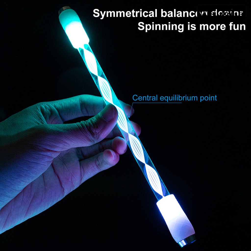 [WSTN]✎Bút Xoay Có Đèn LED Bằng Acrylic Chống Trượt