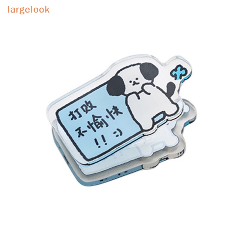 1 Kẹp Giấy Thử Nghiệm Bánh Snack Bằng Acrylic Hình Chú Chó Đáng Yêu