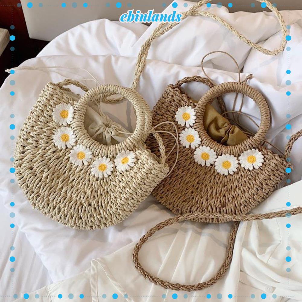 EBINLANDS Túi Cói Dây Rút Thiết Kế Mới Cao Cấp Thời Trang Dành Cho Nữ