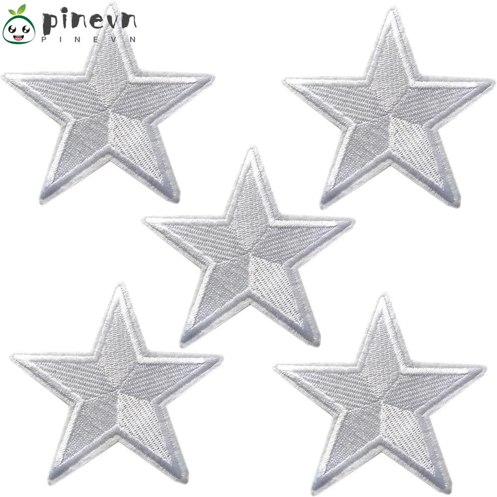 PINEVN Bộ 5 Sticker Ủi Thêu Hình Ngôi Sao