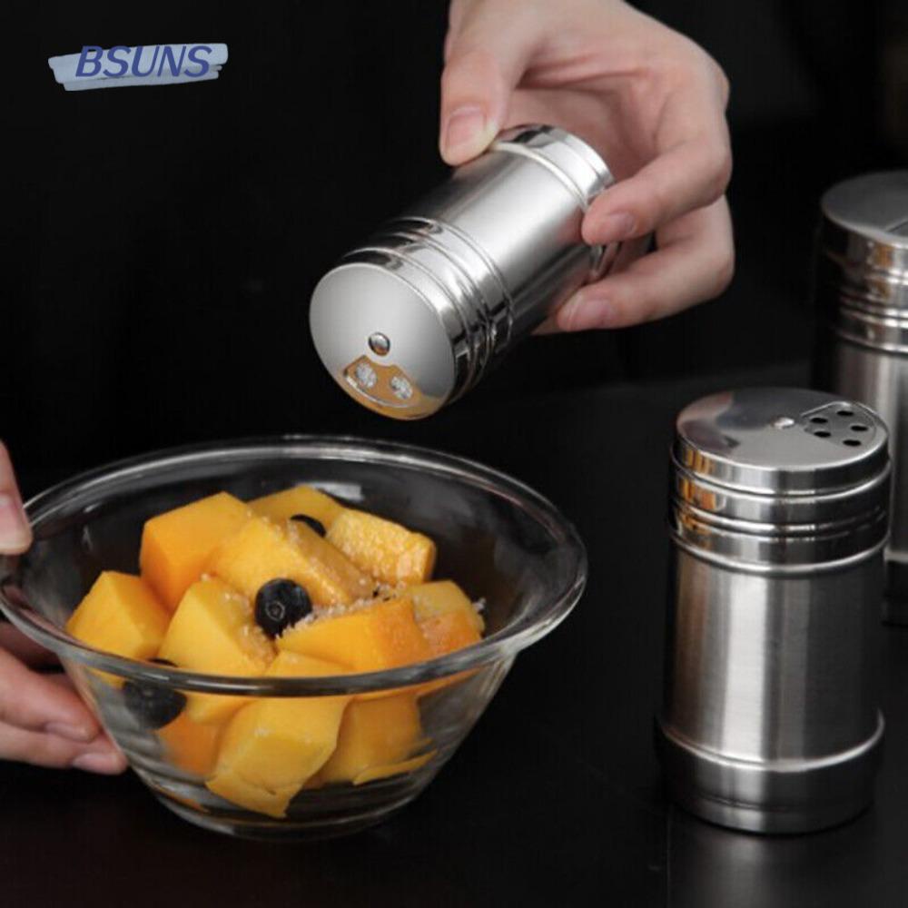 BSUNS Set 2 Hộp Đựng Gia Vị Có Nắp Xoay Chống Mòn Đa Năng Tiện Dụng