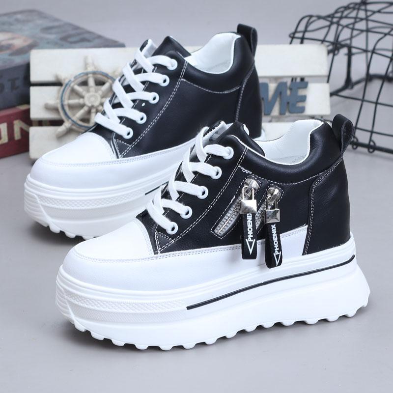 Giày Sneaker muffin Đế Dày Có Khóa Kéo Bên Trong Dễ Phối Đồ Cho Nữ 2023