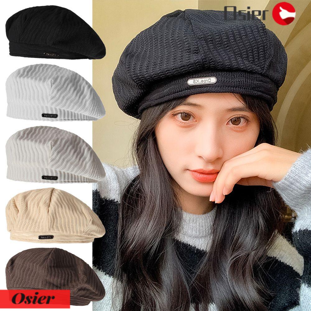 OSIER1 Mũ Nồi Màu Trơn Thoáng Khí Thời Trang Cho Nam