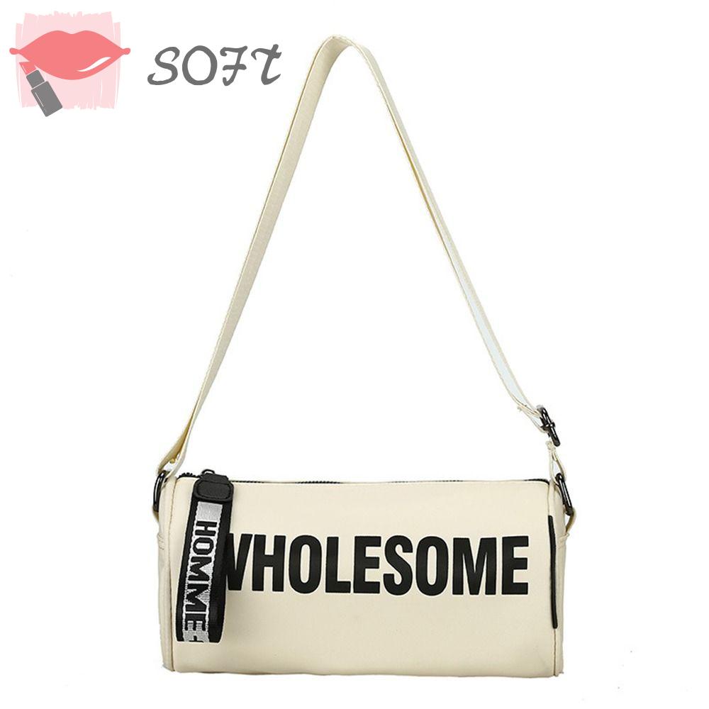 SOFTNESS Túi Đeo Vai / Kẹp Nách Hình Trụ Cỡ Lớn Siêu Nhẹ Thời Trang Cho Nữ