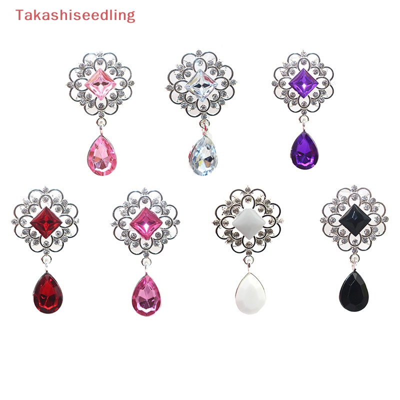 Mặt Dây Chuyền Hình Giọt Nước Bằng Hợp Kim Acrylic Đính Đá Trang Trí Hộp Quà Cưới