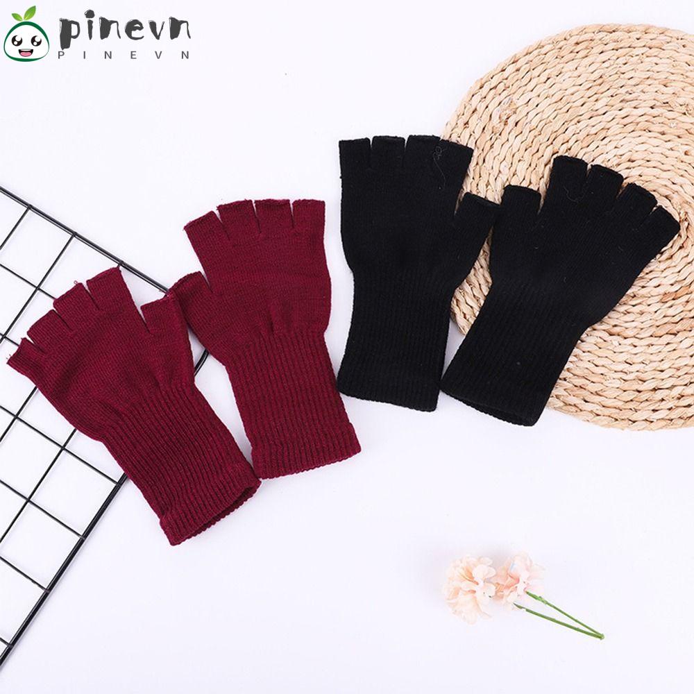 PINEVN Găng Tay Hở Ngón Giữ Ấm Cho Nữ