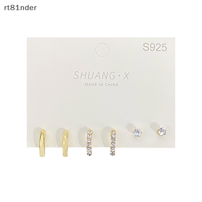 1 Bộ Khuyên Tai Kim Loại Hình Tròn Nhỏ Thời Trang Dành Cho Nữ