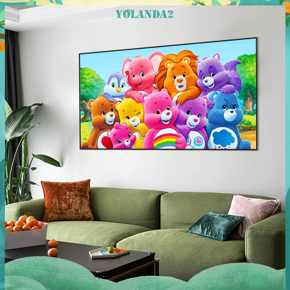 Tranh Đính Đá Kim Cương Toàn Bộ 5D DIY Hình Vẽ Gấu Trang Trí Nhà Cửa