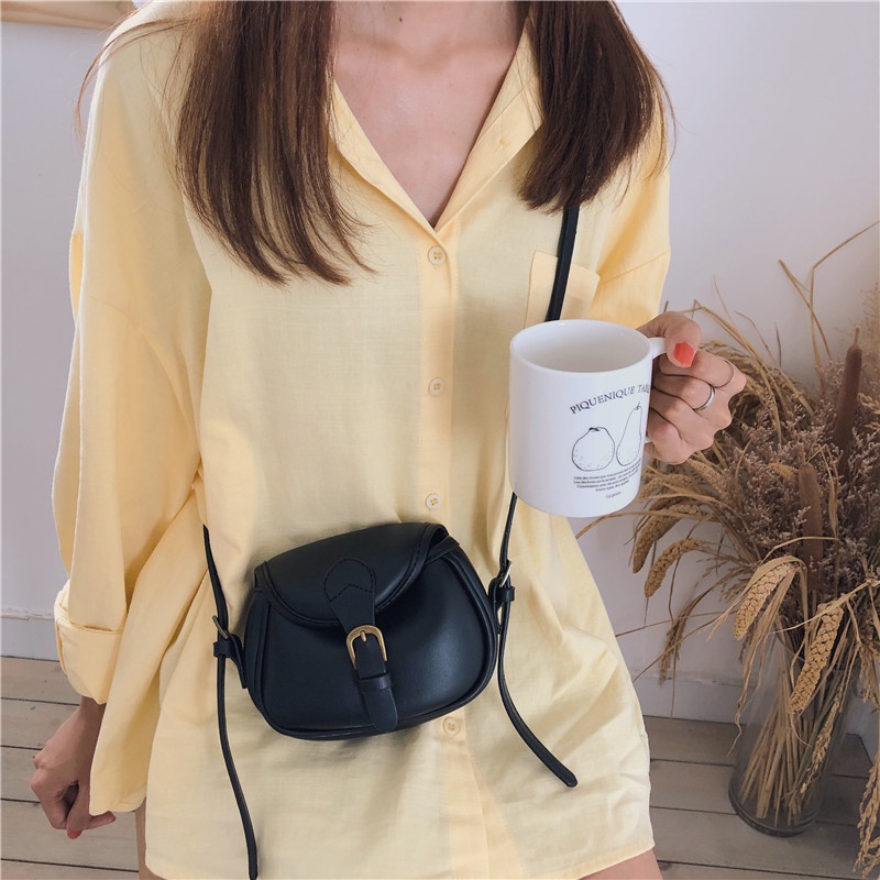 Túi Đeo Chéo Da Giả Phong Cách Hàn Quốc Thời Trang Cho Nữ