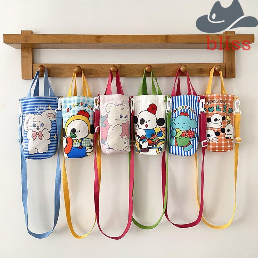 BLISS Túi Canvas Đeo Vai In Họa Tiết Hoạt Hình Dễ Thương Thời Trang Cho Nữ