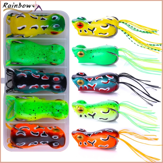 Set 5 Mồi Giả Nhử Cá Mềm Kèm Móc Câu Tiện Dụng