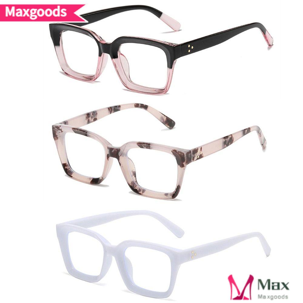 MAXG Kính Mát Gọng Vuông Siêu Nhẹ Chống Tia UV Màu Sắc Đơn Giản Dành Cho Nam