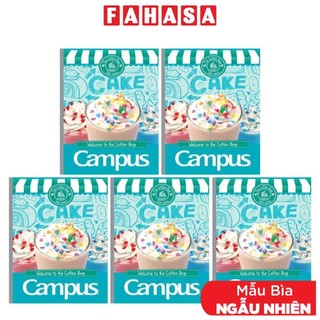 Combo 5 tập coffee shop - b5 kẻ ngang có chấm 120 trang đl 60g/m2 - campus nb-bcof120