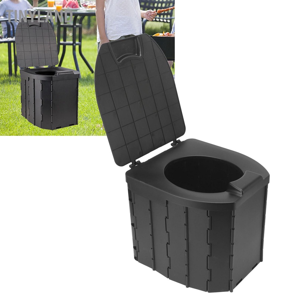 TinyLand Có Thể Gập Lại Ghế Ngồi Vệ Sinh Túi Rác Khả Năng Chịu Lực Tuyệt Vời Bô Di Động Du Lịch Nắp Đậy Cho Trẻ Em Người Lớn