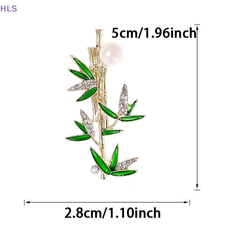 Ghim Cài Áo Bằng Tre Đính Đá &amp; Ngọc Trai Chống Ánh Sáng Thời Trang Cho Nữ