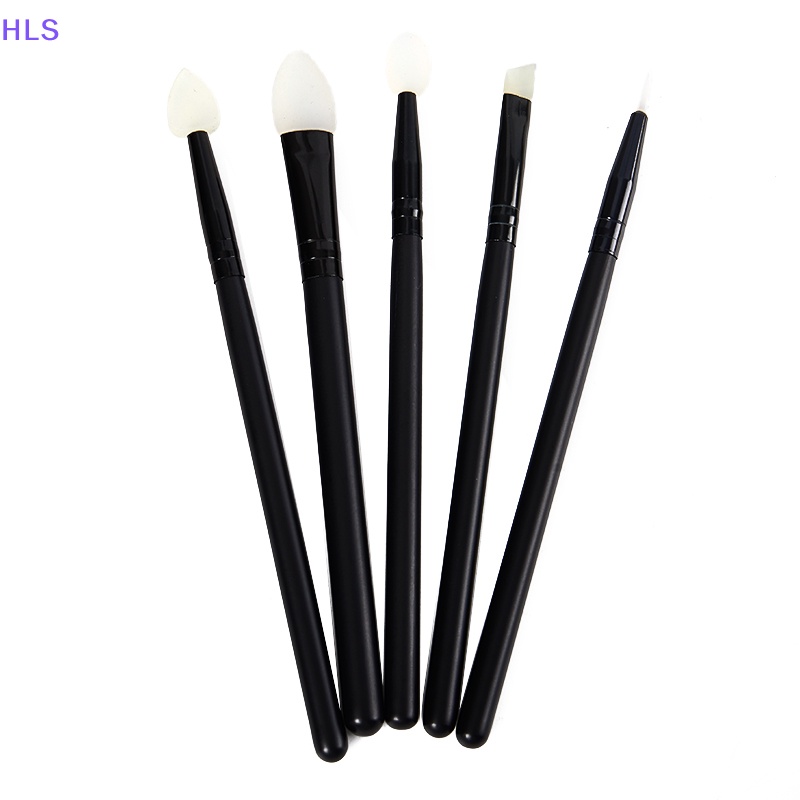 Set 5 Cọ Trang Điểm Mắt / Môi / Nền Chất Liệu Silicon Mềm
