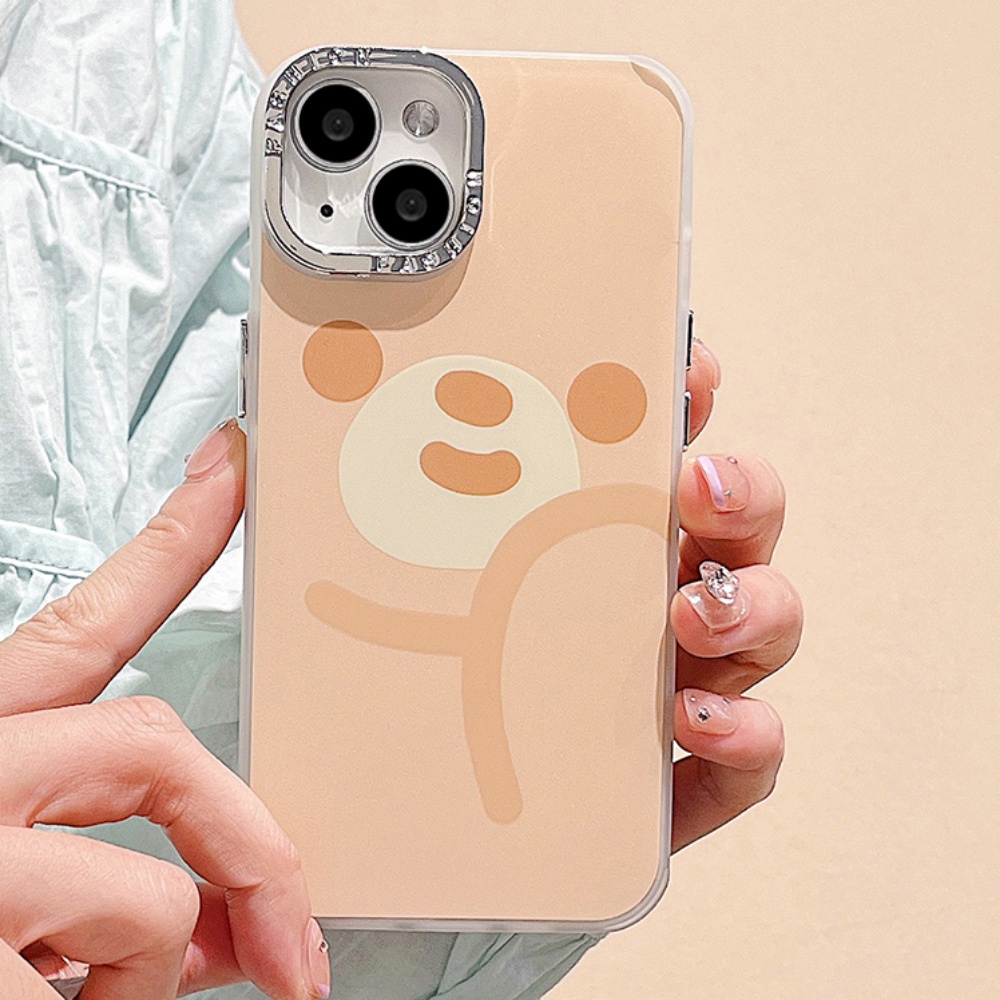 Ốp Điện Thoại TPU Mềm Chống Sốc Mạ Điện Họa Tiết Gấu Hoạt Hình Cho IPhone 14 13 12 11 Pro Max X XR 8 7 Plus