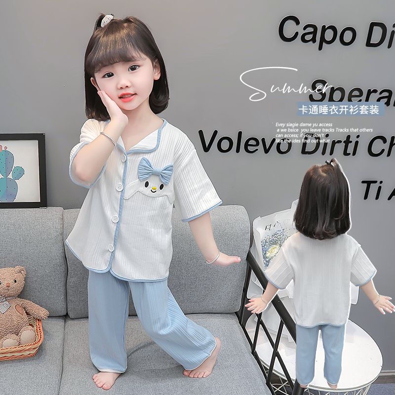 Hàng Có Sẵn Bộ Đồ Ngủ Tay Ngắn Phong Cách kuromi Hoạt Hình Dễ Thương Dành Cho Bé Gái