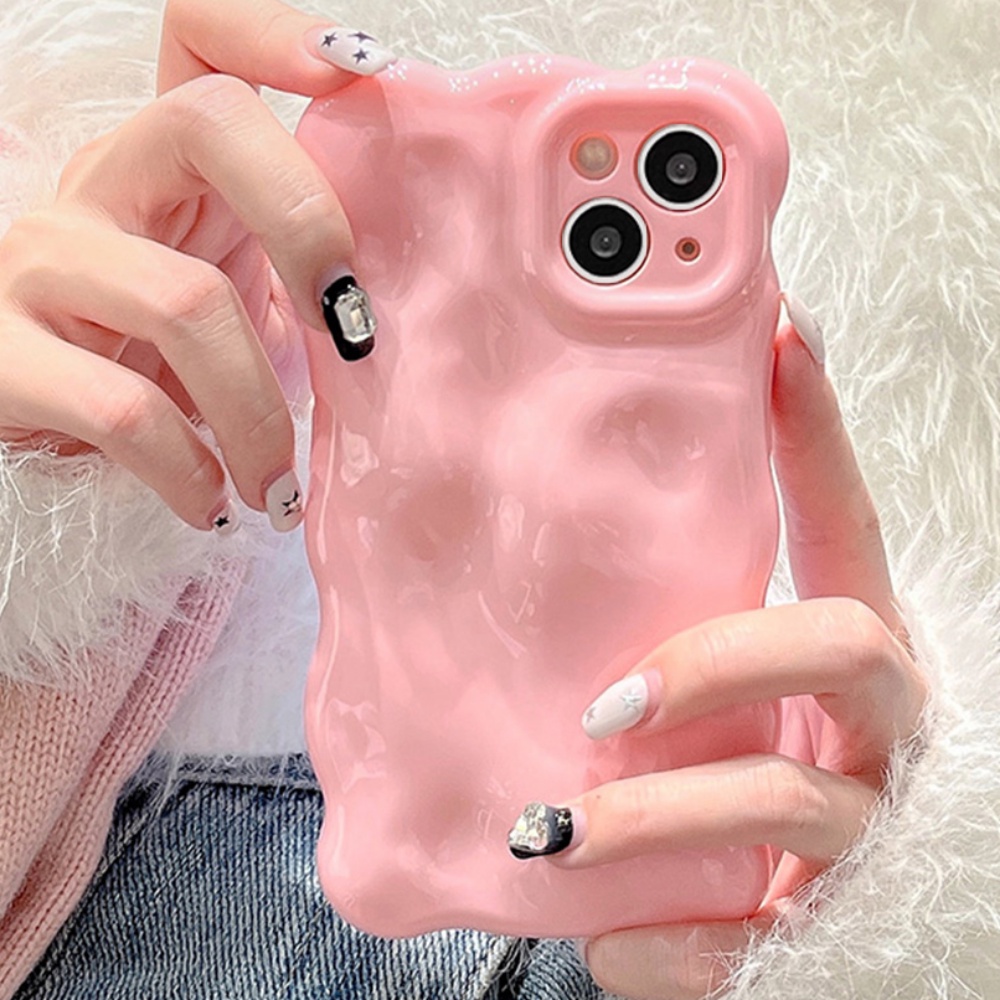 Ốp Điện Thoại TPU Mềm Chống Sốc Họa Tiết Gợn Sóng Màu Macaron Cho IPhone 11 12 13 14 Pro Max