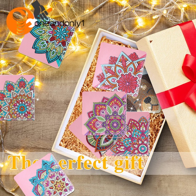 Thẻ Đánh Dấu Trang Sách 5D DIY Hình Tam Giác Họa Tiết Tranh Đính Đá Dành Cho Bạn Nữ