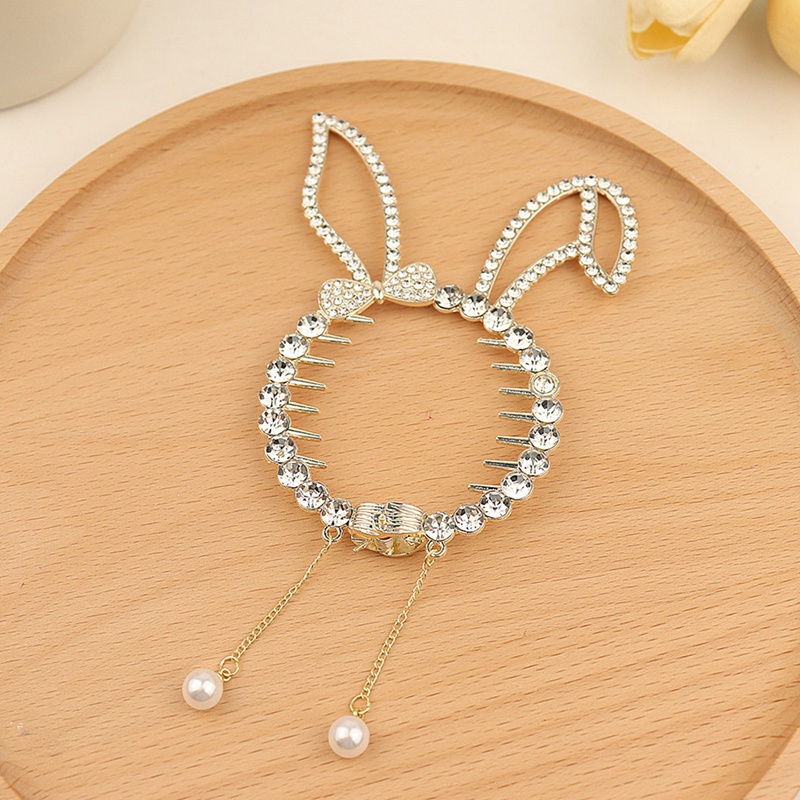 Ygt Kẹp Tóc Đính Đá Hình Tai Thỏ Mèo Thời Trang Cho Nữ