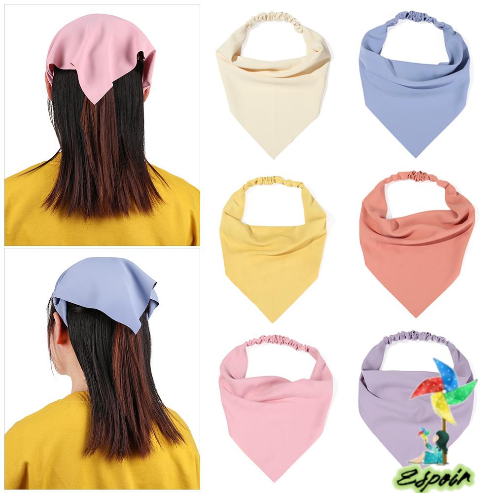 ESPO Khăn Turban Màu Trơn Hình Tam Giác Thời Trang