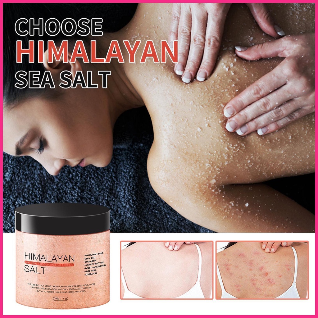 Muối Hồng Himalaya Tẩy Tế Bào Chết Tự Nhiên Dưỡng Ẩm Làm Sạch Sâu Cho Da