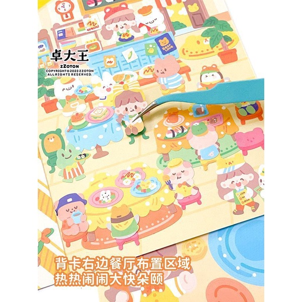 Sticker Goo Dán Trang Trí Cửa Hàng Thức Ăn DIY