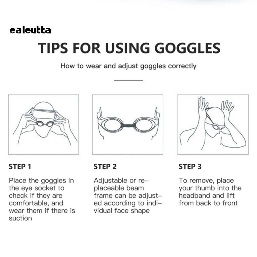 Kính Bơi Chống Thấm Nước Chống Tia UV Có Dây Đeo Tùy Chỉnh Tiện Dụng Cho Người Lớn