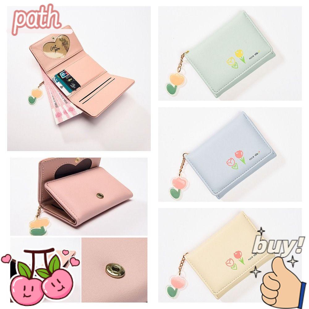 PATH Ví Gấp Đa Năng Màu Trơn Dễ Thương