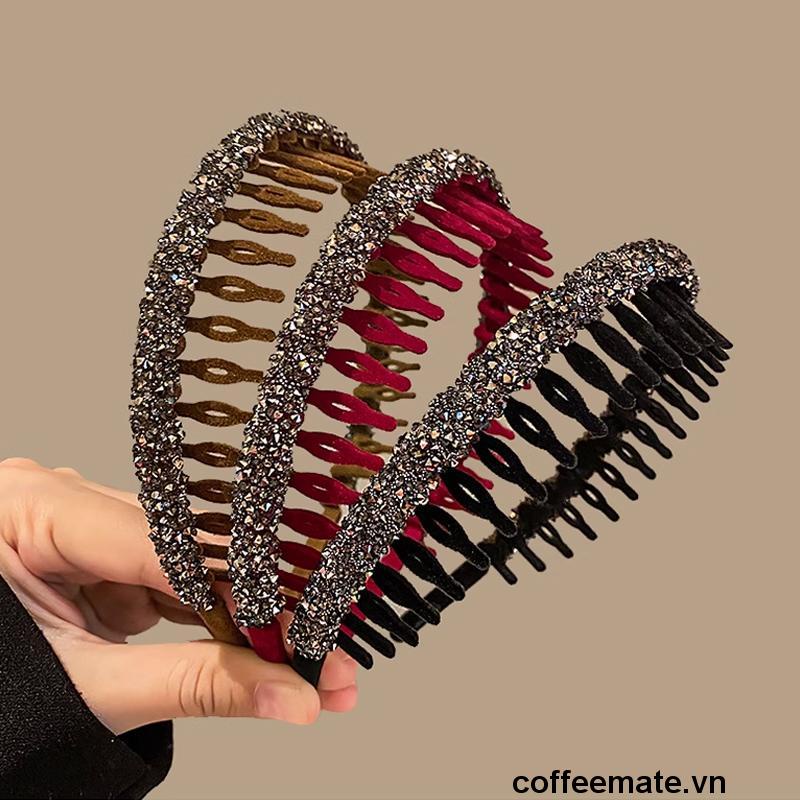 ⚡Băng Đô Cài Tóc Bện Đính Đá Lấp Lánh Phong Cách Mới Cho Nữ