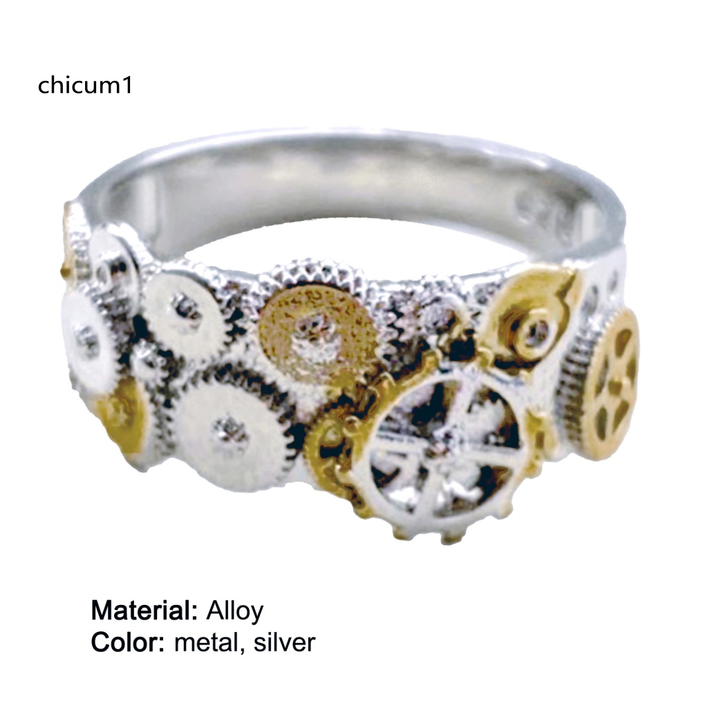 Nhẫn Đồng Hồ Hình Bánh Răng Phong Cách Vintage