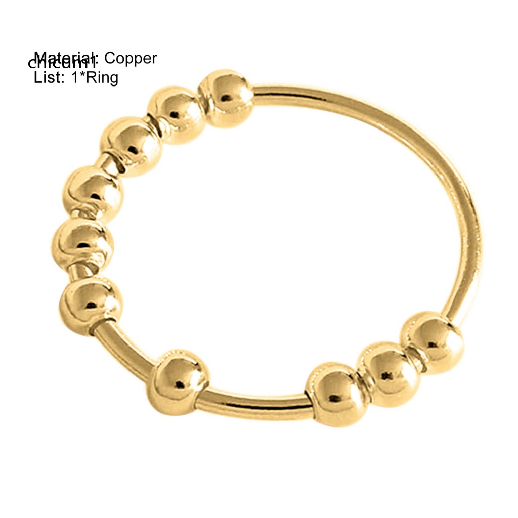 Nhẫn Cưới Trang Trí Hạt Xoay Tối Giản Xinh Xắn