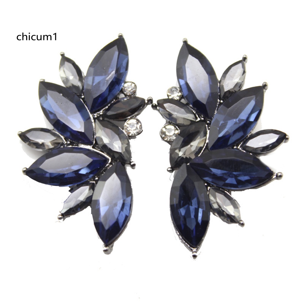 1 Cặp Bông Tai Đính Đá Thời Trang Dành Cho Nữ