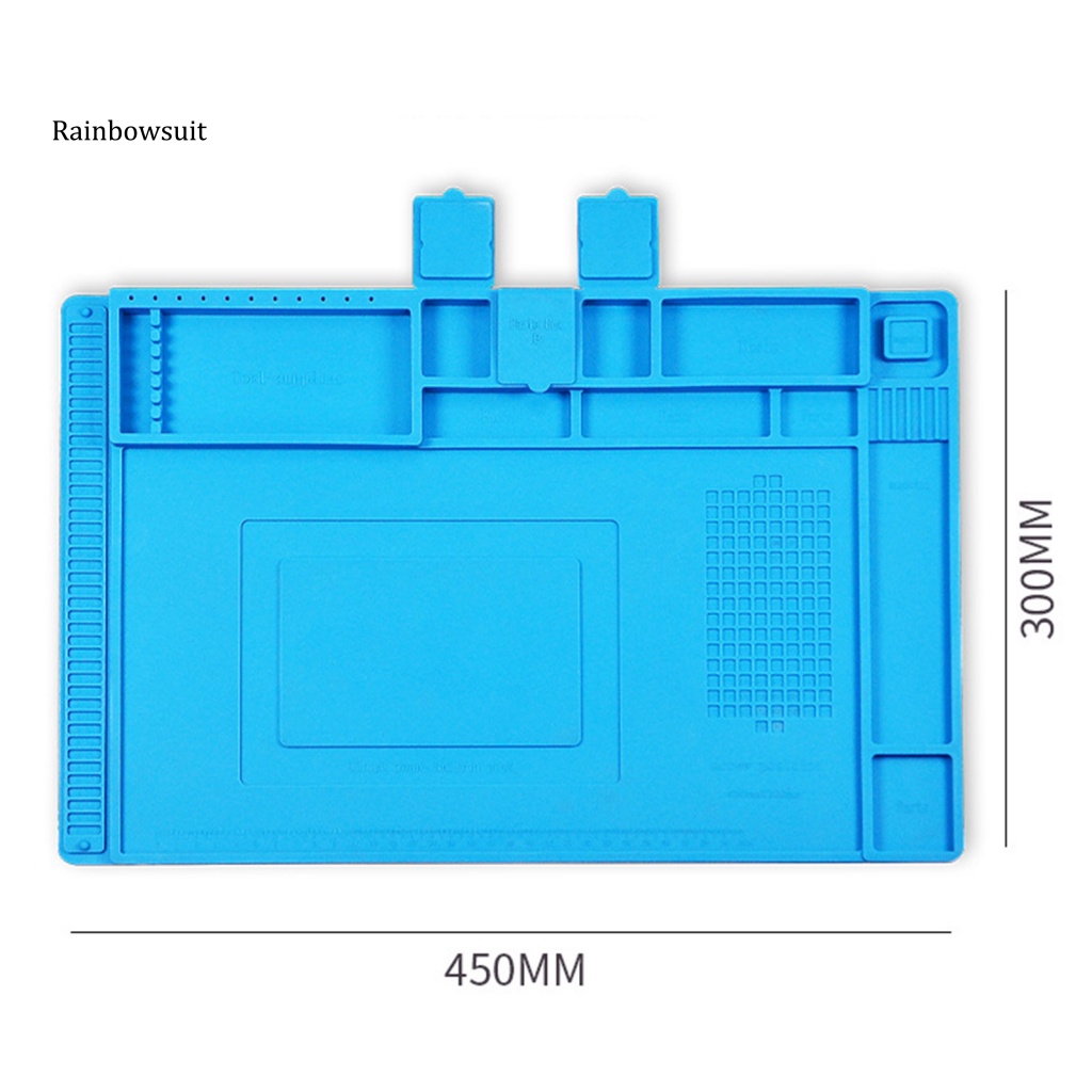 [RB] Thảm Sửa Chữa Điện Thoại Từ Tính Cách Nhiệt Nhiều Khu Vực Tích Hợp Thước Đo Không Dễ Biến Dạng Chống Ăn Mòn Cho Gia Đình