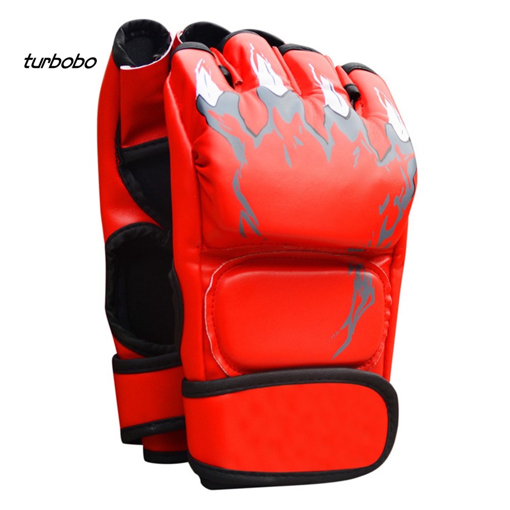 Găng Tay Đấm Bốc Da Giả Hở Ngón Cho Người Lớn