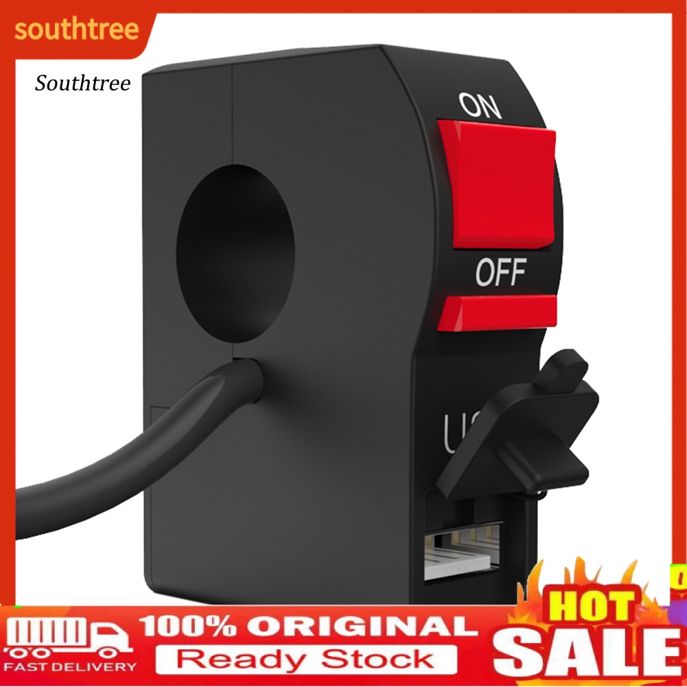 Công Tắc ON / OFF Có Nút Điều Khiển Gắn Tay Lái Xe Máy Kèm Sạc USB