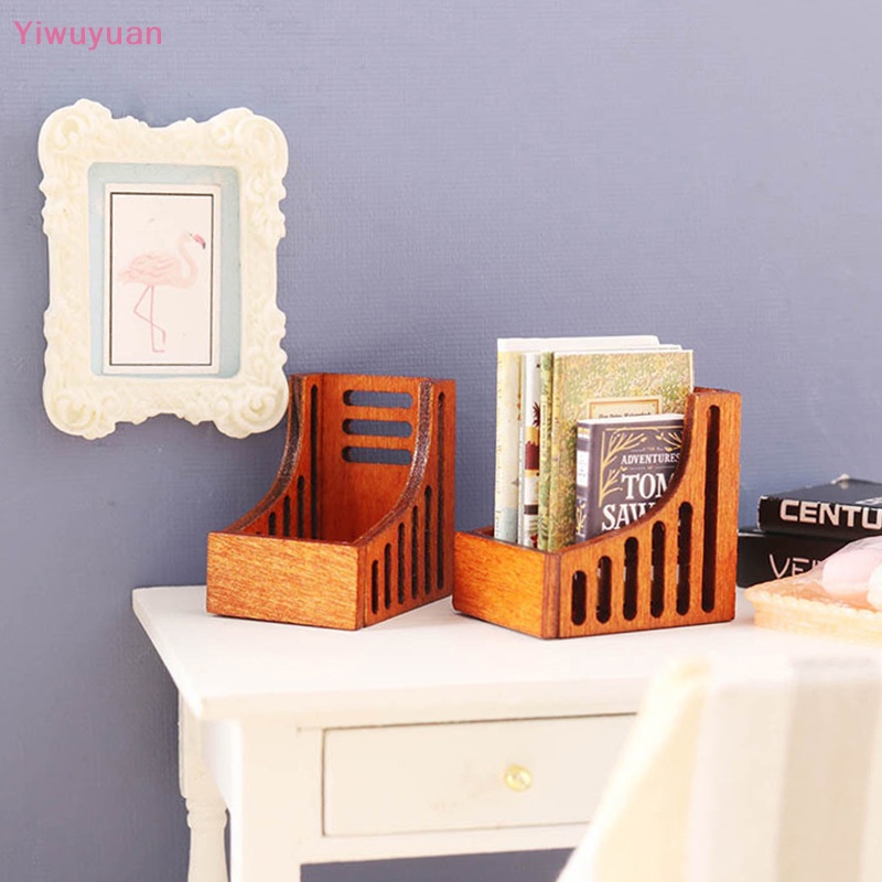 1 Bộ Kệ Sách Mini Để Bàn Trang Trí Nhà Búp Bê Tỉ Lệ 1: 12 Mới