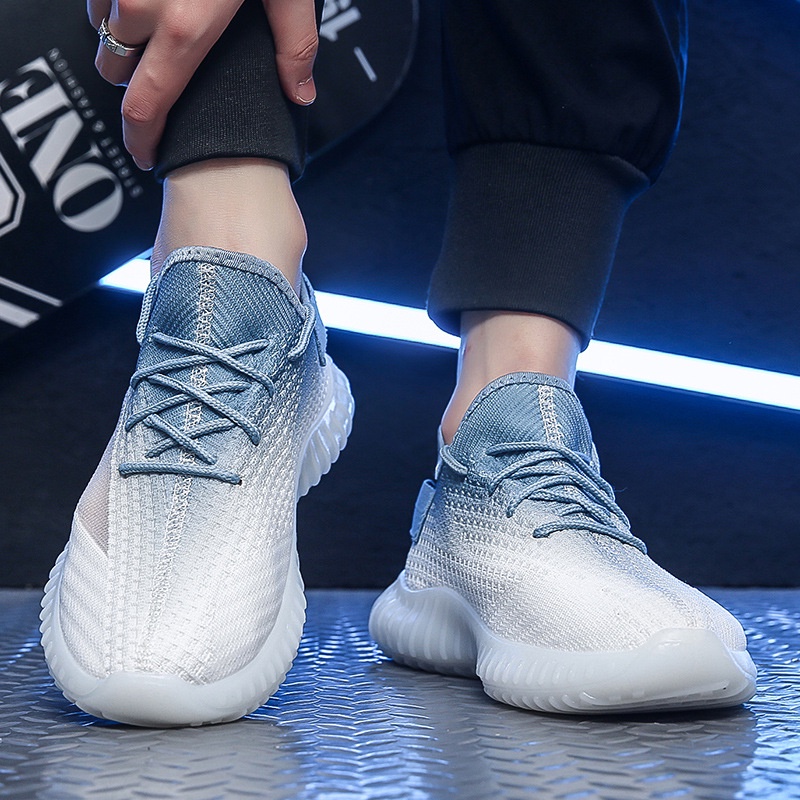 🔥DDU Giày Chạy Bộ Thể Thao Mùa Hè 2022 350 Bằng Vải Dệt Màu Gradient Thoáng Khí Hợp Thời Trang Cho Nam