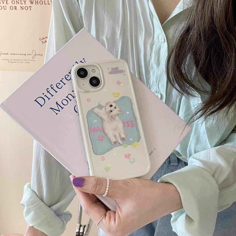 Ốp Điện Thoại Mềm In Hình Cún Con Cho iPhone 11 12 12Pro 12ProMax 13 13Pro 13ProMax 14 14Pro 14ProMax