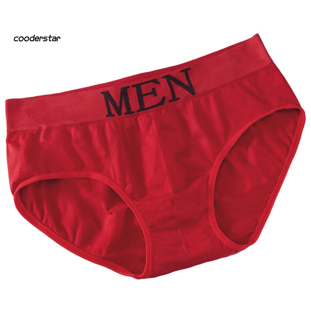Quần Lót Không Đường May Lưng Thấp Co Giãn Tốt In Chữ Thời Trang Cho Nam