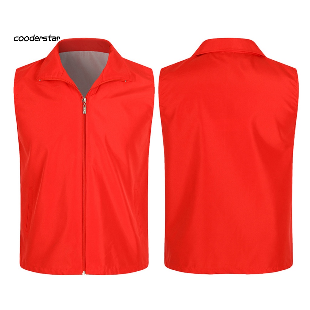 Cood Áo Khoác Lưới Không Tay Có Khóa Kéo Màu Sắc Tươi Sáng Phù Hợp Cho Hoạt Động Ngoài Trời