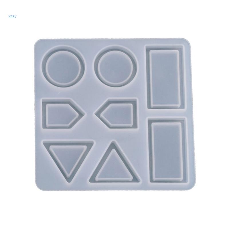 Khuôn Silicone Bóng Làm Bông Tai / Móc Khóa Hình Đa Giác DIY