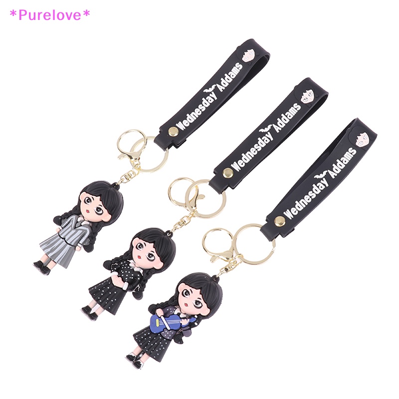 Móc Khóa Hình Búp Bê Addams 3D Dễ Thương Mới