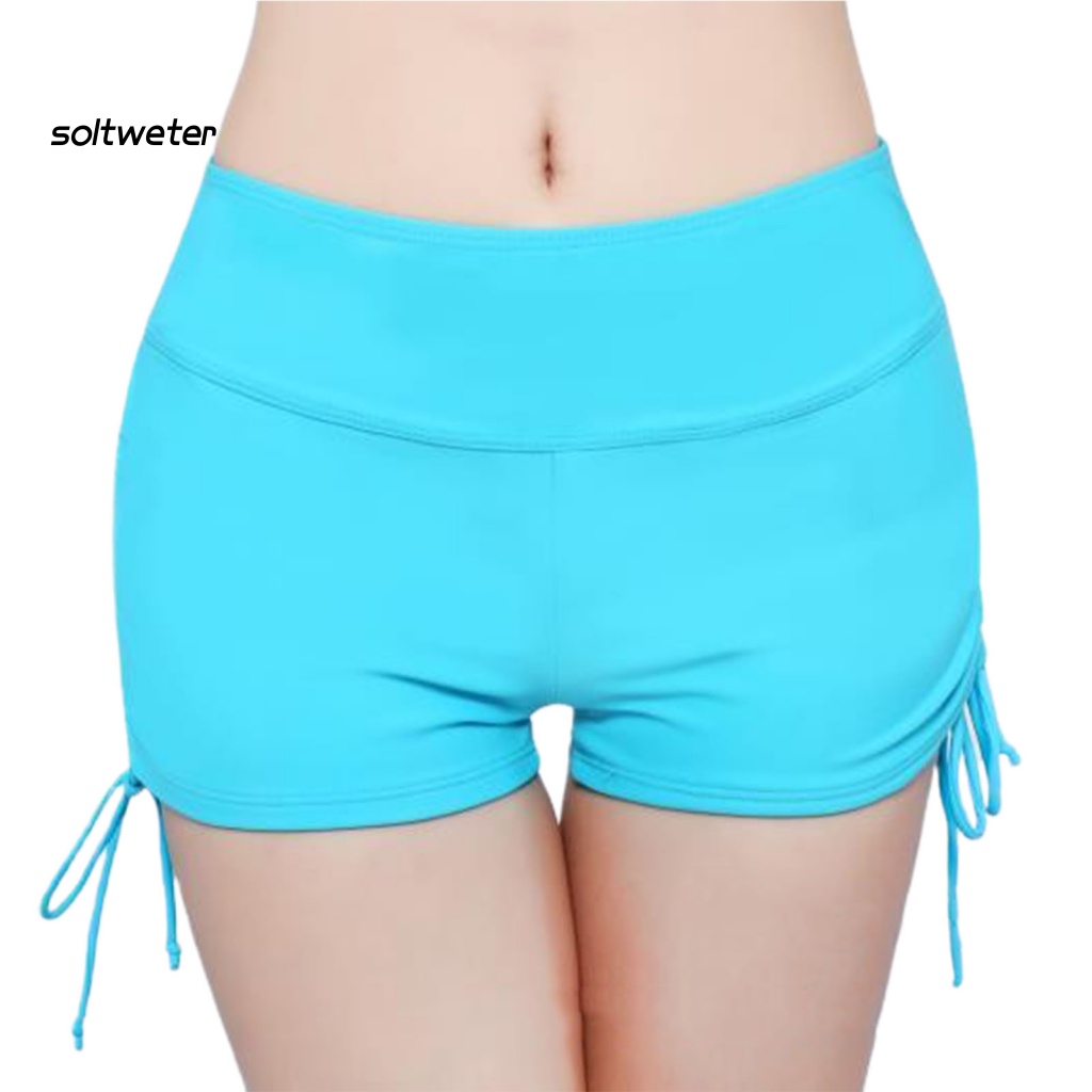St Quần Bơi Dây Rút Co Giãn Tốt Lưng Cao Cho Nữ Hoạt Động Dưới Nước